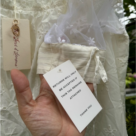 FOR LOVE & LEMONS NWT Hermosa Eyelet Swing Dress - Sz L - Picture 7 of 16